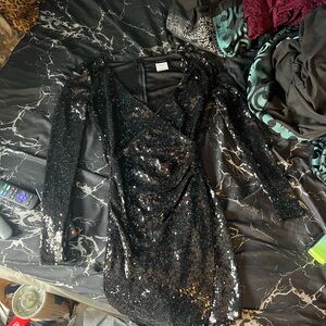 Long sleeve prom dress